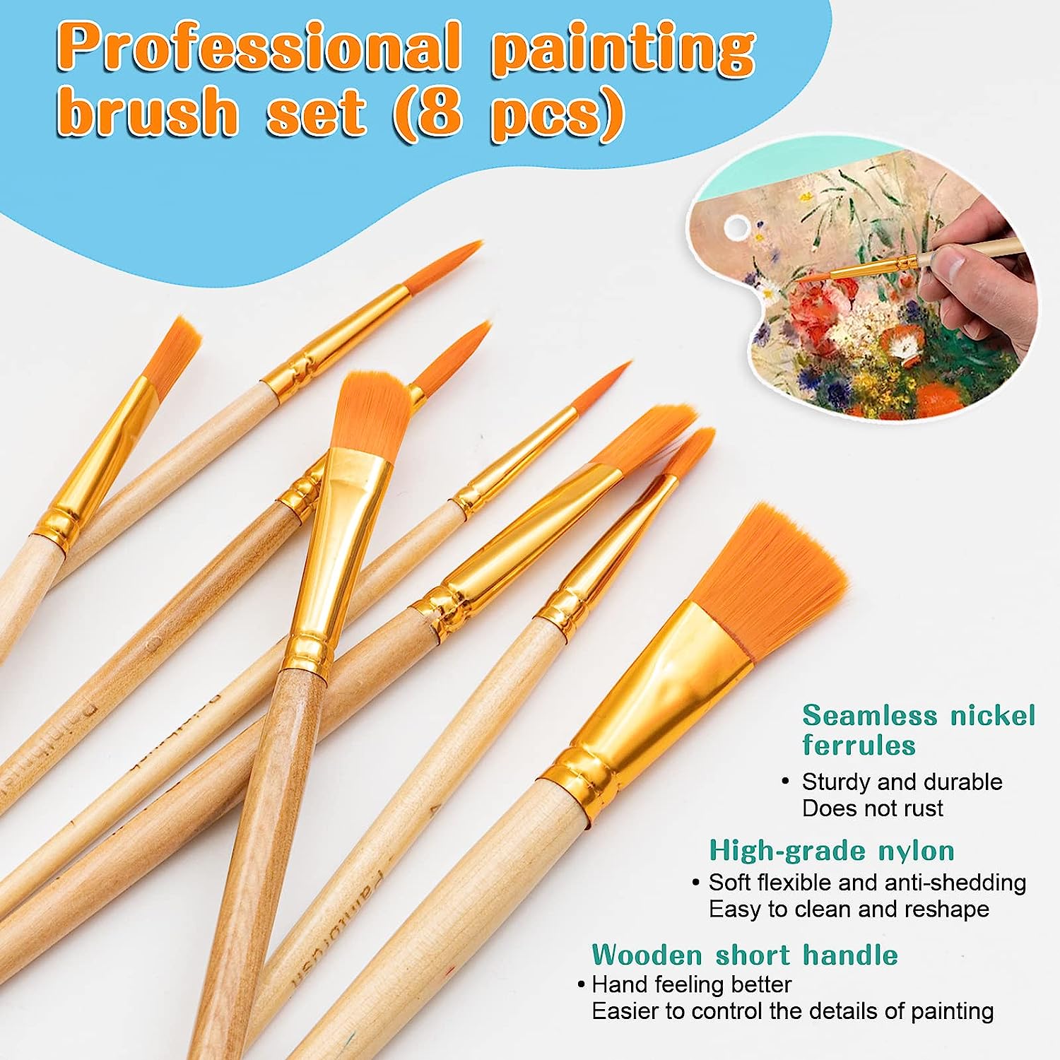 Acrylic Paint Set for Kids, Art Painting Supplies Kit with 12 Paints, 5 Canvas Panels, 8 Brushes, Table Easel, Etc, Premium Paint Set for Students, Artists and Beginner. - Image 4